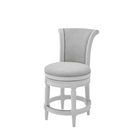 Oceantailer 39 in. Hardwood Frame Upholstered Bar Stool - Alabaster White 379920